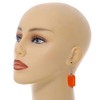 55mm Tall Orange Glass Square Drop Earrings