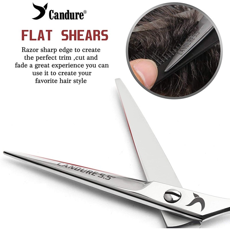 Hairdressing Barber Salon Scissors, Thinning Scissors set 5.5", New Silver