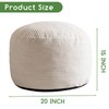HIGOGOGO Round Stuffed Pouf Ottoman, Corduroy Poufs with Foam Chunk
