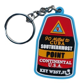 Vagabond Heart Key West Keychain - Southernmost Point Marker Souvenir - Florida Keys Keychain