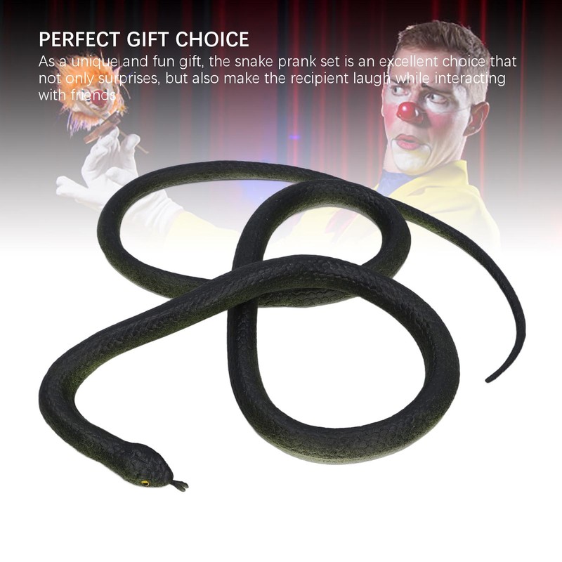 2 Set Snake Prank with String Clip Lifelike Adult Clip