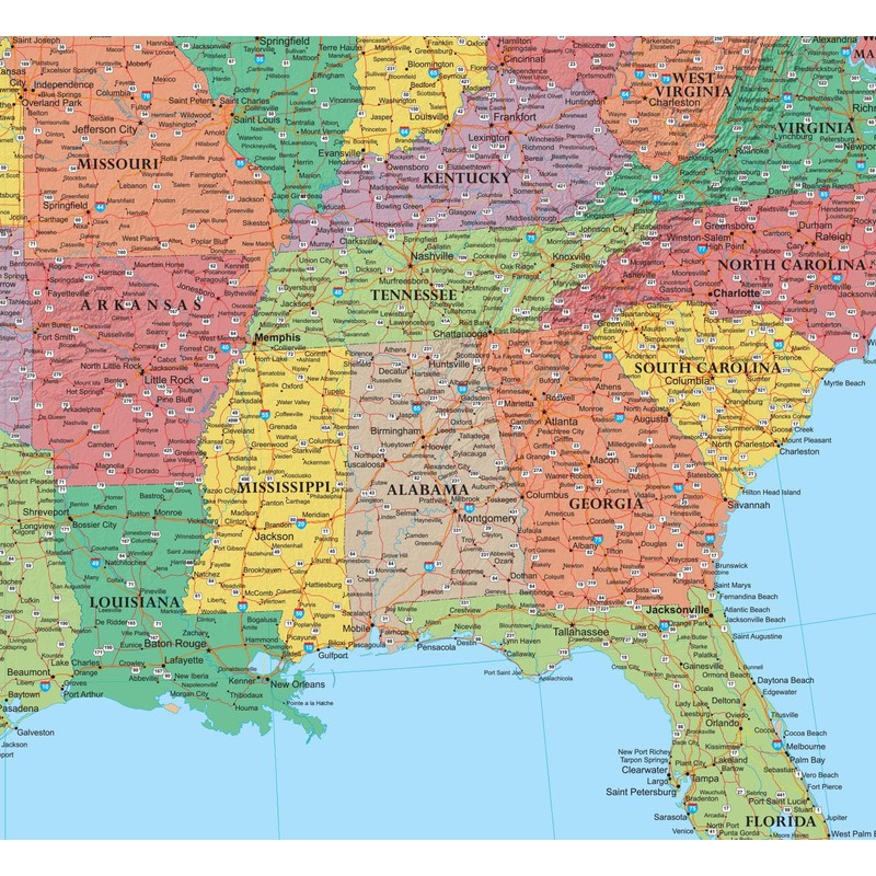 RMC Classic United States USA and World Wall Map Set