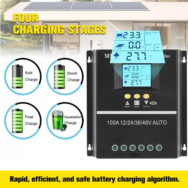 KEPEAK 60A/100A 12V/24V/36V/48 - 100A 12V/24V/36V/48V MPPT Charge Controller