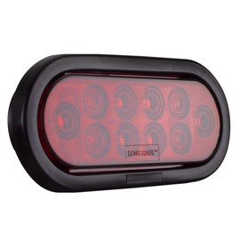 LONG HAUL Trailer Truck Red 6" Oval LED Sealed Stop Turn Tail Lights (2 Pack)