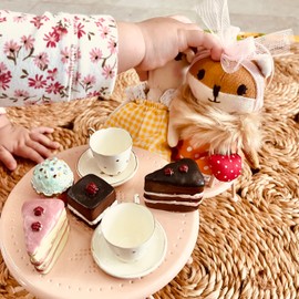 LEVLOVS Christmas Fox Designer Doll Mouse in a Matchbox Danish Design Toy Baby Registry Gift Fox Linen Toy Plush Toy