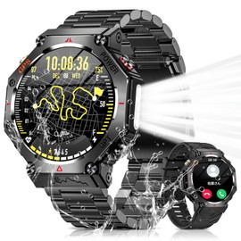 Smart Watch (2025 Newest Evolution), Built-in GPS, CHATGPT Included, 2 Types of Bands, Bluetooth 5.3 Calls, Incoming Calls/Line App Notifications, IP68 Dustproof, Waterproof, 100+ Exercise Modes, GPS