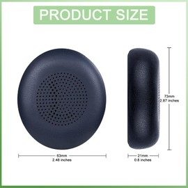 Replacement Earpads for Jabra Evolve2 65(65MS 65UC USB)/Evolve2 40 (40UC 40MS USB)/Elite 45h On-Ear Wireless Headset,Cushions Soft Protein Leather,Optimized Noise Isolation Memory Foam (Dark Blue)