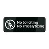 WWV No Soliciting No Proselytizing Sign W/Adhesive Back - Durable