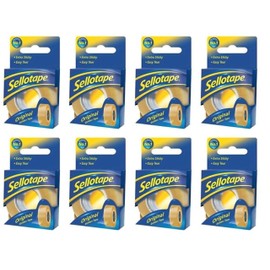 Sellotape Original Golden Tape - 18 mm x 25 m, Clear (8)