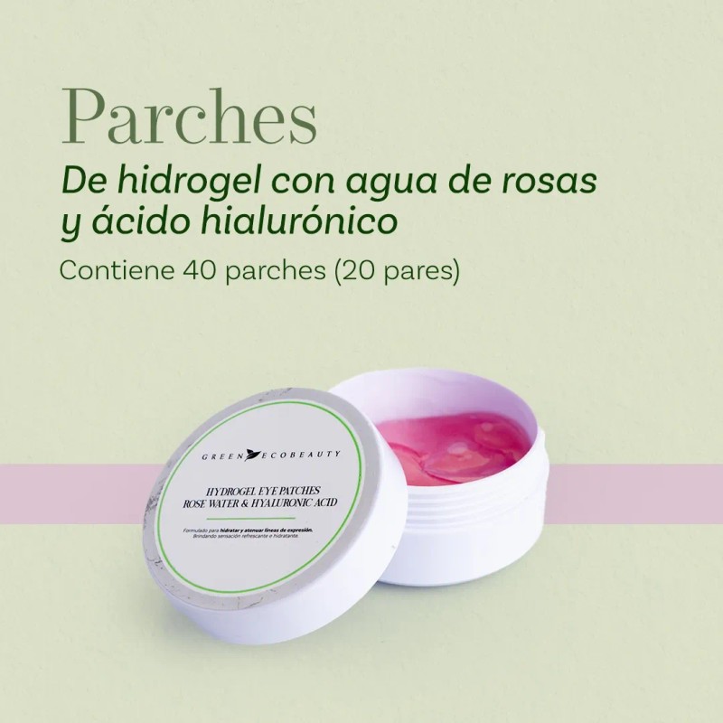 Parches Para Ojeras Con Agua De Rosas Y Ácido Hialurónico