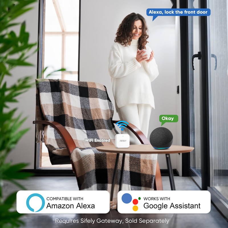 Fingerprint Smart Door Lock with Handle & Keypad – No
