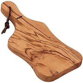 Bisetti 12.2 x 5.5 x 0.5 Inch Rustic Olive Wood Cutting/Charcuterie Board, Made in Italy