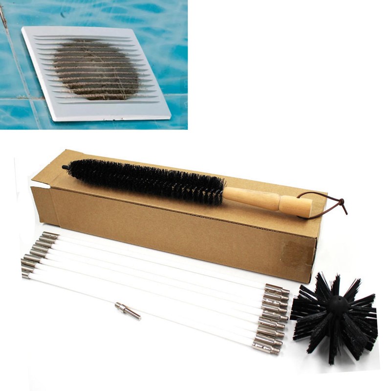 12Pcs Chimney Pipe Cleaning Brush Flexible Inner Wall Cleaner Electric