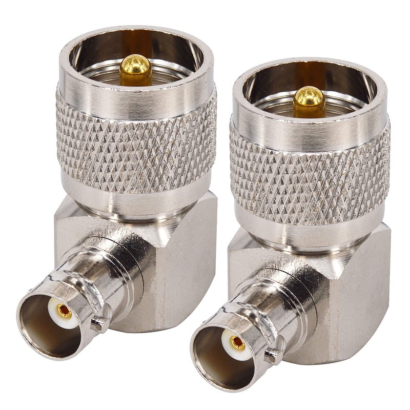 BOOBRIE RF Coaxial Connector UHF PL259 Male to BNC Female