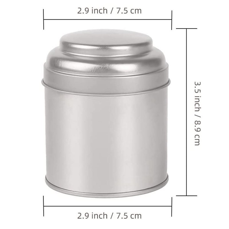 berjalan Pack of 6 Mini Tea Canisters with Airtight Lids,