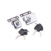 Glass Cabinet Door Locks, 2 Pcs Double Open Zinc Alloy