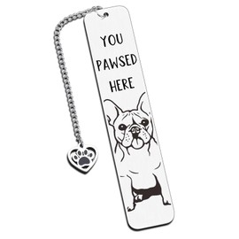 French Bulldog Gifts for Women Dog Lovers, Dog Lovers Gifts for Women, Dog Mom Gifts for Women, Cute Dog Bookmarks Book Club Gifts for Readers Book Lovers Women Men, Book Marks for Reading Women Men