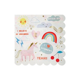 Meri Meri Rainbow & Unicorn Napkins Large