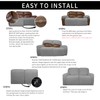 Easy-Going 100% Dual Waterproof Recliner Loveseat Cover, 6-Pieces Stretch Relining