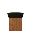 4x4 Post Cap (3.5") Black Pyramid Slim Profile Post Top for Fences, Decks Mailboxes, by Atlanta Post Caps