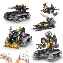 OUTOGO Robot Building Kit with Remote Control, STEM Gifts for Kids Age 8-12, Science Robot Kit Coding Robotics Technic Toy for Boys Girls Birthday Gifts, 5-in-1 Models with 323 Pieces