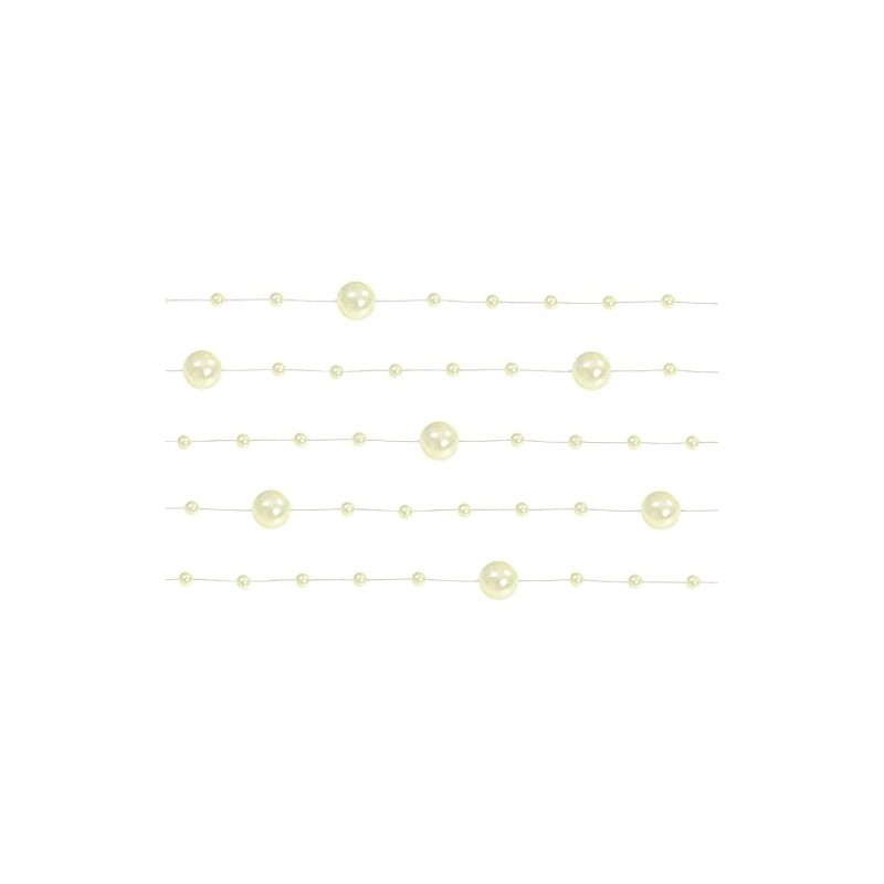 Pearl Garland 5 Pieces 1.3 m Cream Table Decoration Wedding