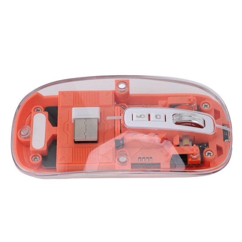 Transparent Computer Mouse 2.4G BT1 BT2 Tri Mode USB Rechargeable