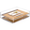 SANRUI 2 Tier Acrylic Stackable Paper Letter Tray, Vertical A4