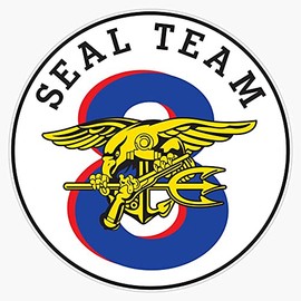 HOF Trading Seal Team 8 Vinyl Sticker Waterproof Decal Laptop Wall Window Bumper Sticker 5"