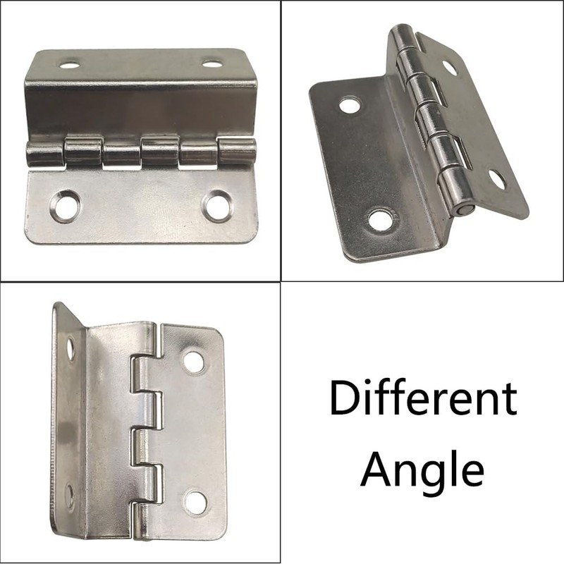 4 Pieces Tri-Fold Hinges Flexible Metal Hinges Decorative Box Hinges