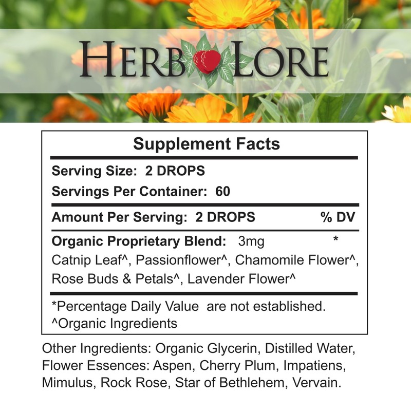 Herb Lore Teething Tincture – Soothing Herbal Drops with Passionflower,
