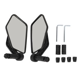 Bar End Bike Mirror Handlebar Mount Rearview 360 Degree Rotatable for Mountain Bikes