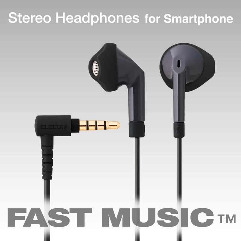 Elecom Stereo Headphones, Semi-Open Type, φ3.5, 0.5 inch (13.6 mm)