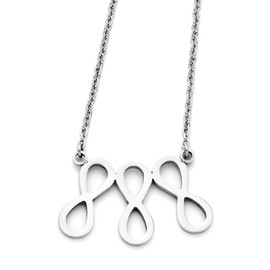 Chisel Stainless Steel Infinity Symbol Polished Necklace