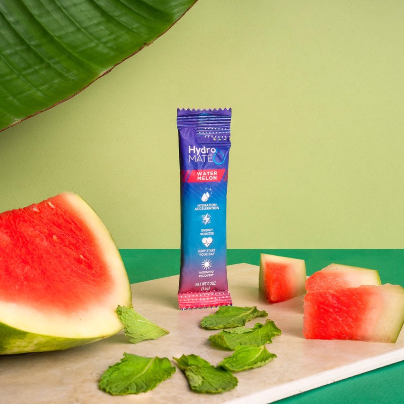 HydroMATE Electrolytes Powder Drink Mix Packets Hydration Accelerator Low Sugar