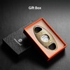 CIGARLOONG Cigar Cutter Bronze Engraved Double Stainless Steel Blade Cigar