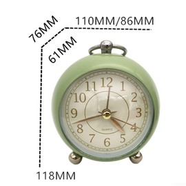 Vintage Alarm Clock, Loud Classic Alarm Clock for Heavy Sleepers Simple Functionality Bedroom Nightstand Decor(Green)