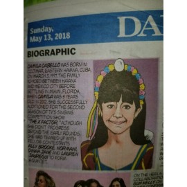 NY DAILY NEWS NEWSPAPER COMIC SECTION 5/13/18 Camila Cabello Biographic Cartoon