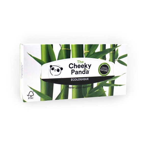 The Cheeky Panda Mouchoirs Papier Boîte | Boîte à Mouchoirs en Bambou | 80 Mouchoirs