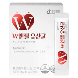월간건강 W엔젤 여성유산균 프로바이오틱스 아연 30포 1개월분 Monthly Health W Angel Women's Probiotics with Zinc 30 Sachets 1 Month Supply