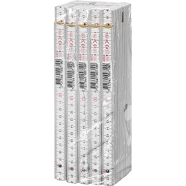 Hultafors folding rule multipack 10 pieces I Beech double meter I Made in Sweden I 10x rulers 2m with joints made of Swedish steel I High quality metre rule EU class III I Hultafors I 109711