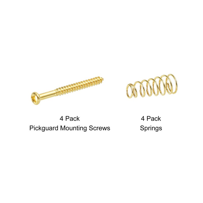 PATIKIL Bass Guitar Pickguard Mounting Screws with Spring M2.5x26mm Bass