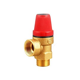 Safety Valve Relief Valves Brass Pressure Reducing Valve for Water, Oil,Non-Corrosive Non-Flammable Gas (1/2" Male, 3Bar)