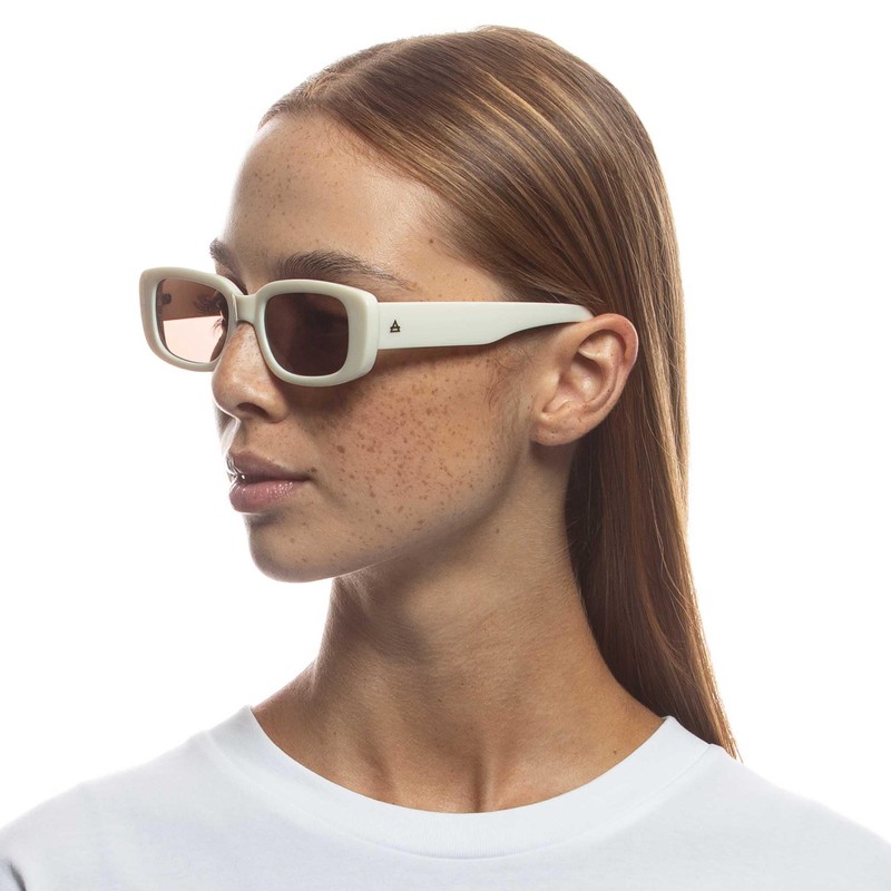 AIRE Ceres Sunglasses - White, Rectangle, Unisex, Sleek and Slimline