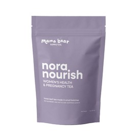 Nora Nourish Organic Pregnancy Tea – Red Raspberry Leaf Herbal Blend for Third Trimester, Postpartum & Women's Health – Caffeine-Free Loose Leaf Tea (1 oz (15 servings))