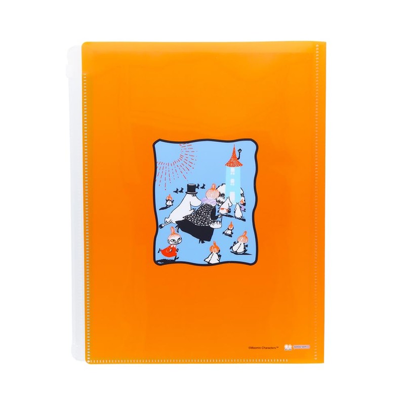 Sunstar Stationery Moomin Clear File, 6 Pockets + Zipper Case,