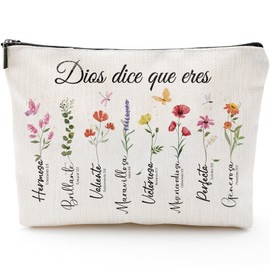 Sitsink Spanish Bible Verse Gifts - Wildflower Biblia Inspira en Español Gift for Mother's Day Birthday Regalos Cristianos Para Mujer, white, Spanish Bible
