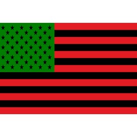 African American Flag | Black Flag Sticker | Afro America Flag