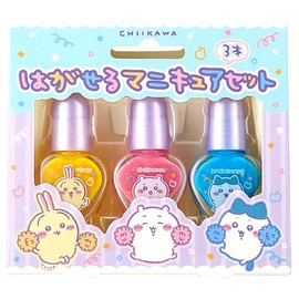 Race Chiikawa Peel-Off Nail Polish 3-Piece Set B Ages 6 and Up Cosmetics Accessories