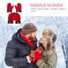 3pcs for Couples Ski Gloves Men Valentine Gloves Christmas White